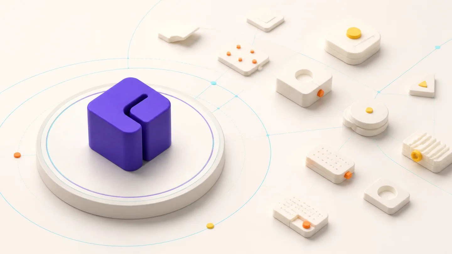 One complete modular core separated from optional surrounding components